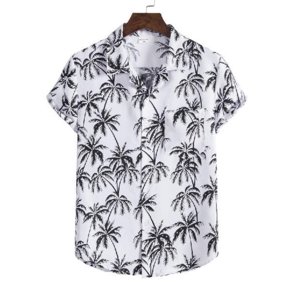 Men's: Hawaiian Beach Suit Collar Short Sleeve Floral Shirt